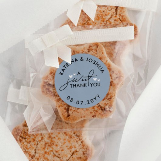 Hartelijk dank voor het ash Blue Hearts Weddenscha Ronde Sticker