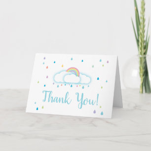 Hartelijk dank voor het Baby shower Cloud Rainbow  Kaart
