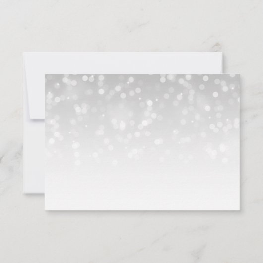 Hartelijk dank voor het Baby shower Silver Bokeh S Bedankkaart (Achterkant)