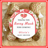 Hartelijk dank voor het Baby shower van Berry Much Ronde Sticker