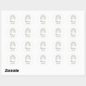 Hartelijk dank voor het Baby shower van Boho Rainb Ronde Sticker (Vel)