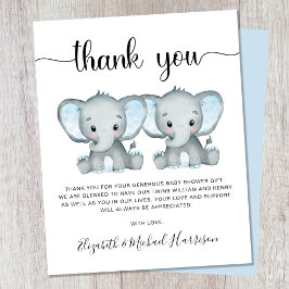 Hartelijk dank voor het Baby shower van de Elephan