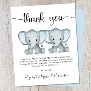 Hartelijk dank voor het Baby shower van de Elephan