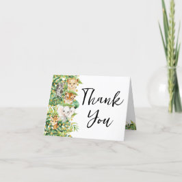 Hartelijk dank voor het Baby shower van één Safari Bedankkaart