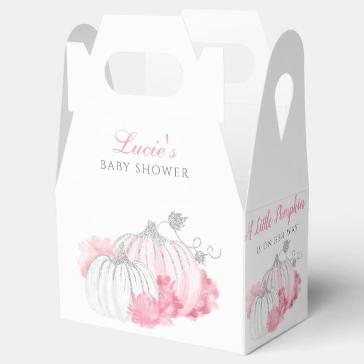 Hartelijk dank voor het Baby shower van Floral Pum Bedankdoosjes (Geopend)