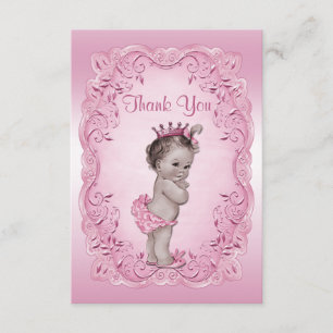 Hartelijk dank voor het  Baby shower van Princess Bedankkaart