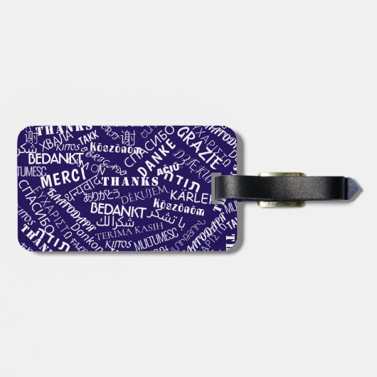 Hartelijk dank voor het Bagagelabel voor meertalig (Achterkant horizontaal)