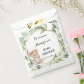 Hartelijk dank voor het Beer Greenery Baby shower Bedankzakje (Gezegeld)