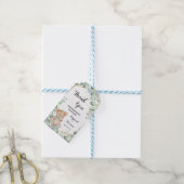 Hartelijk dank voor het Beer Greenery Baby shower Cadeaulabel (Met Touw)