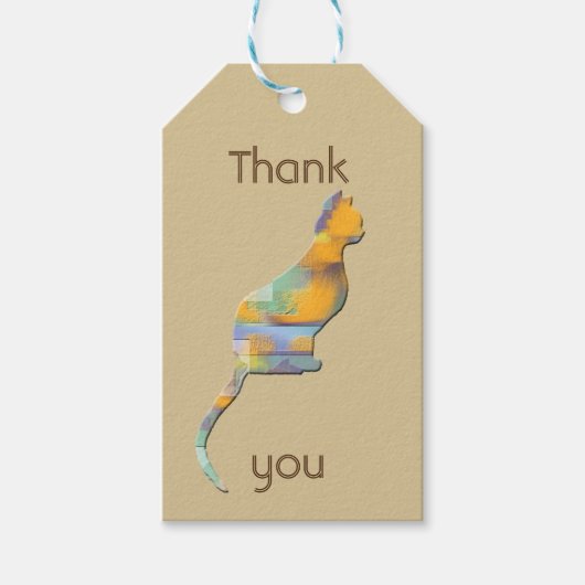 Hartelijk dank voor het briefje van de kleurblok K Cadeaulabel (Voorkant)