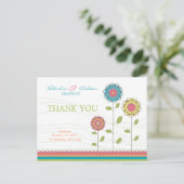 Hartelijk dank voor het Briefkaart van de regenboo (Staand voorkant)