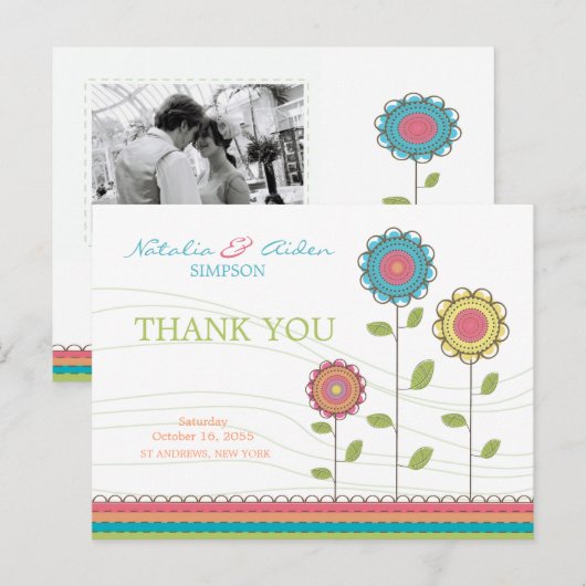 Hartelijk dank voor het Briefkaart van de regenboo (Voorkant / Achterkant)