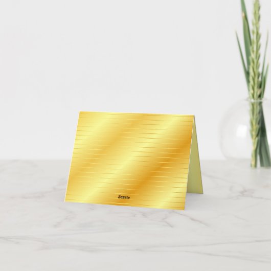 Hartelijk dank voor het Calligrafiescript Gold loo Bedankkaart (Achterkant)