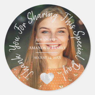 Hartelijk dank voor het delen van dit speciale dag ronde sticker