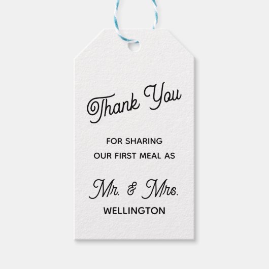 Hartelijk dank voor het delen van ons eerste huwel cadeaulabel (Voorkant)