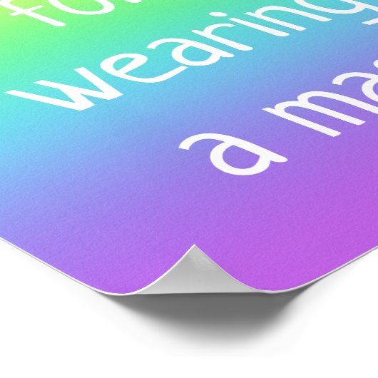 Hartelijk dank voor het dragen van een Poster van  (Hoek)