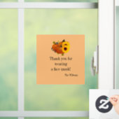 Hartelijk dank voor het dragen van gezichtsmasker  raamsticker (Huis)