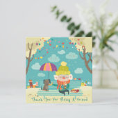 Hartelijk dank voor het feit dat u een vriendinnet feestdagenkaart (Staand voorkant)