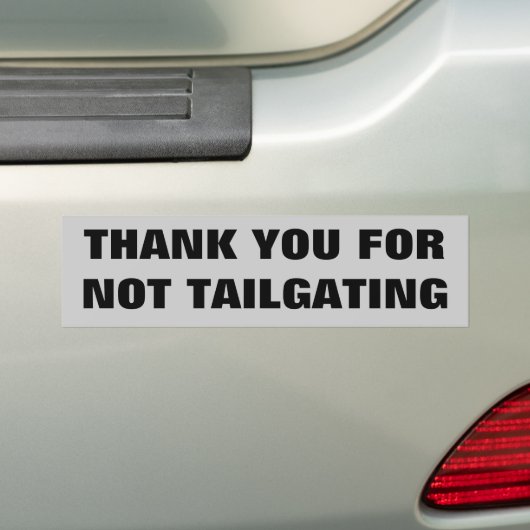 Hartelijk dank voor het feit dat u geen grote afdr bumpersticker (Op auto)