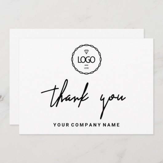 Hartelijk dank voor het feit dat u het Logo-minima Kaart (Voorkant / Achterkant)