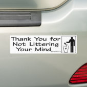 Hartelijk dank voor het feit dat u uw denkwijze ni bumpersticker (Op auto)