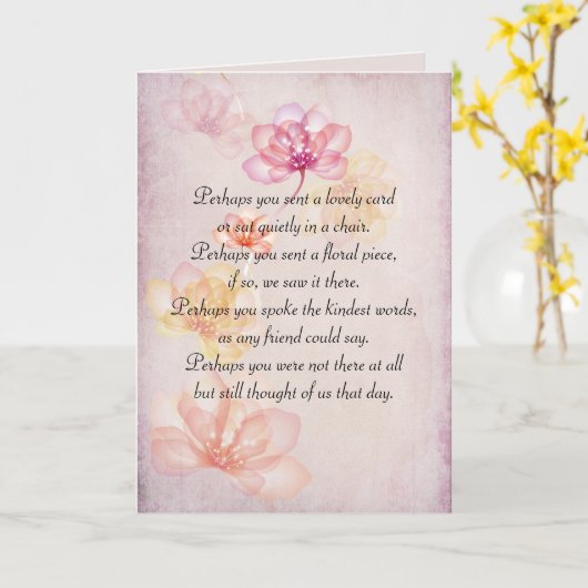 Hartelijk dank voor het Floral-sympathie van de fa Kaart (Gele Bloem)