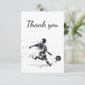 Hartelijk dank voor het Football Sport Bedankkaart (Staand voorkant)