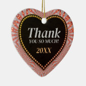 Hartelijk dank voor het gloedvuurhart keramisch ornament (Rechts)