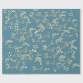 Hartelijk dank voor het goudhuwelijk van Blue Kraf Cadeaupapier (Vlak)