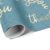 Hartelijk dank voor het goudhuwelijk van Blue Kraf Cadeaupapier (Rol Hoek)