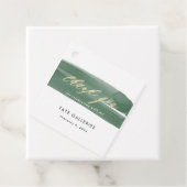 Hartelijk dank voor het groene lint bedankjes labels (In situ)