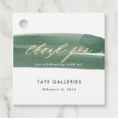 Hartelijk dank voor het groene lint bedankjes labels (Voorkant)