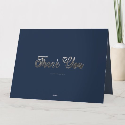 Hartelijk dank voor het handschrift Silver Handwri Bedankkaart (Achterkant)