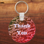 Hartelijk dank voor het heldere, roze, Abstracte w Sleutelhanger (Voorkant)