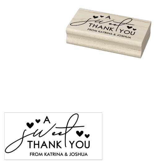 Hartelijk dank voor het huwelijk rubberstempel (Gestempeld)