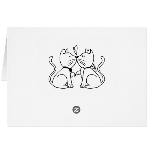 Hartelijk dank voor het katje Lovers Wedding Kitte (Achterkant Horizontaal)