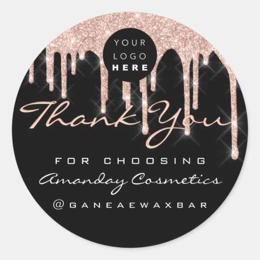 Hartelijk dank voor het kiezen van Logo Roos Blush Ronde Sticker (Voorkant)