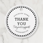 Hartelijk dank voor het klassieke liefdespatroon:  bedankjes labels (Achterkant)