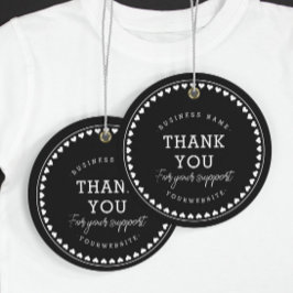 Hartelijk dank voor het klassieke liefdespatroon:  bedankjes labels