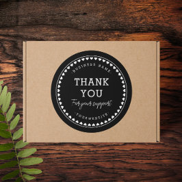 Hartelijk dank voor het klassieke liefdespatroon ronde sticker