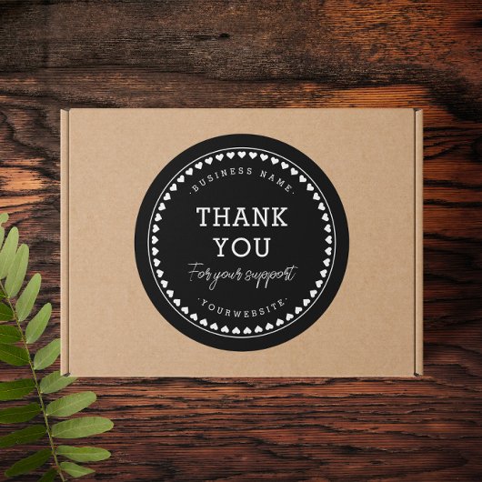 Hartelijk dank voor het klassieke liefdespatroon ronde sticker