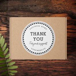 Hartelijk dank voor het klassieke liefdespatroon ronde sticker