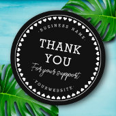 Hartelijk dank voor het klassieke liefdespatroon ronde sticker