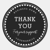 Hartelijk dank voor het klassieke liefdespatroon ronde sticker (Voorkant)