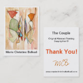 Hartelijk dank voor het kunstzinnige kleurrijke Ab Visitekaartje (Voorkant / Achterkant)