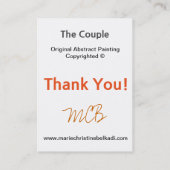 Hartelijk dank voor het kunstzinnige kleurrijke Ab Visitekaartje (Achterkant)