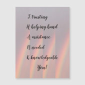 Hartelijk dank voor het Magnetisch Wenskaart (Voorkant)