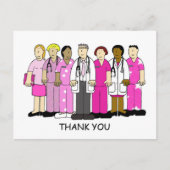 Hartelijk dank voor het medisch team voor borstkan briefkaart (Voorkant)