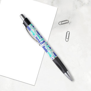 Hartelijk dank voor het meertalige woord Cloud Blu Pen