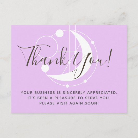 Hartelijk dank voor het Metafyssische Maan-minimal Briefkaart (Voorkant)